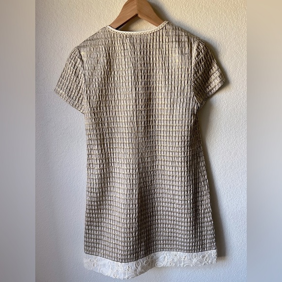 Mayle Gold Lace Dress, Size 4 - Picture 2 of 5